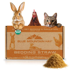 Blue Mountain Hay organic bedding straw 10lb pack for soft nesting and warmth