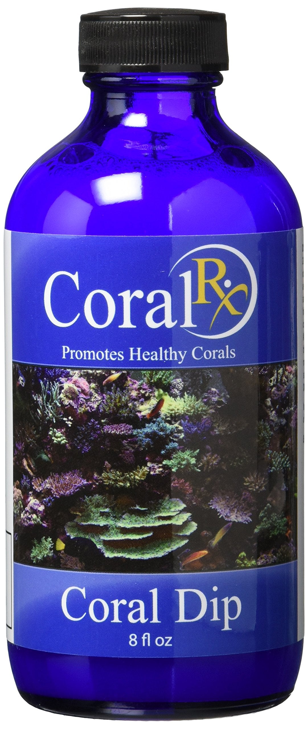 Blue Ocean Corals Coral Rx Dip bottle for coral pest treatment and prophylaxis.