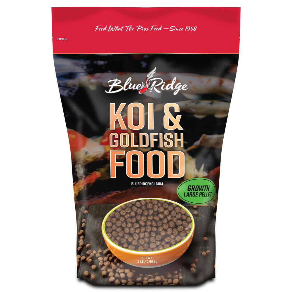 Blue Ridge Koi Food 2lb floating pellets ideal for surface feeding