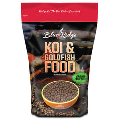 Blue Ridge Koi Food 2lb floating pellets ideal for surface feeding