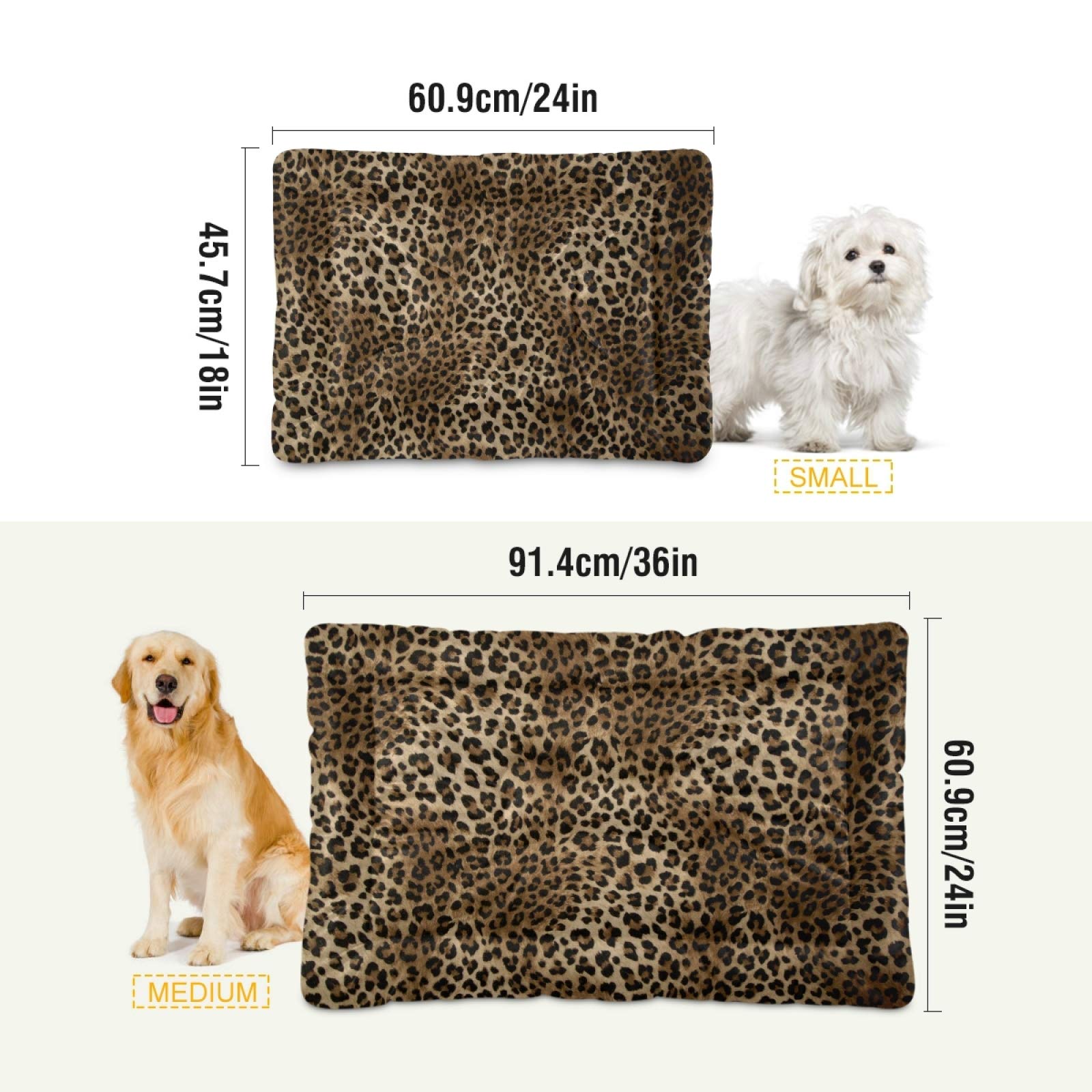 Blueangle Vintage Leopard Bed anti-slip-bottom prevents sliding on floors.