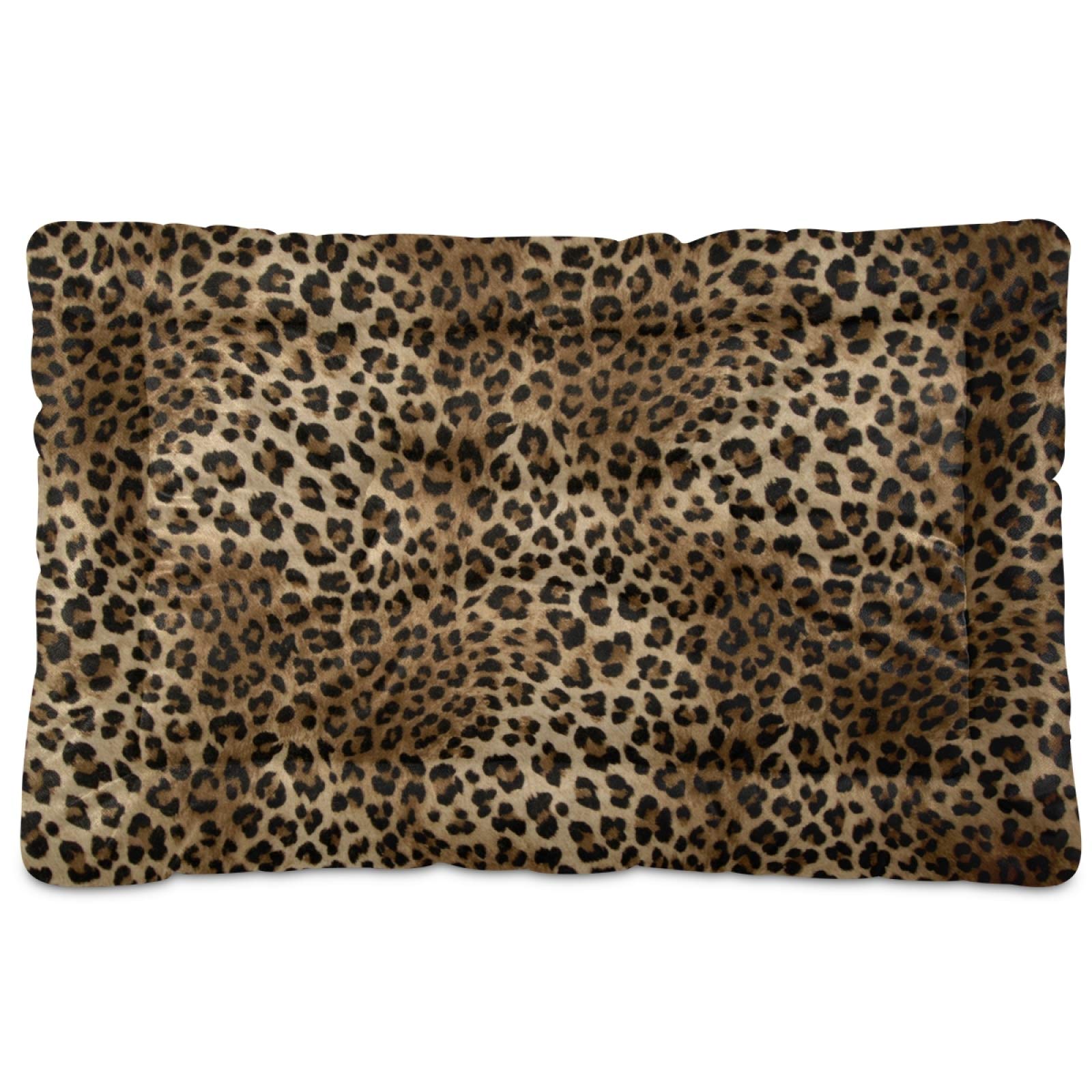 Blueangle Vintage Leopard Bed full-36x24 keeps pets cozy lounging.