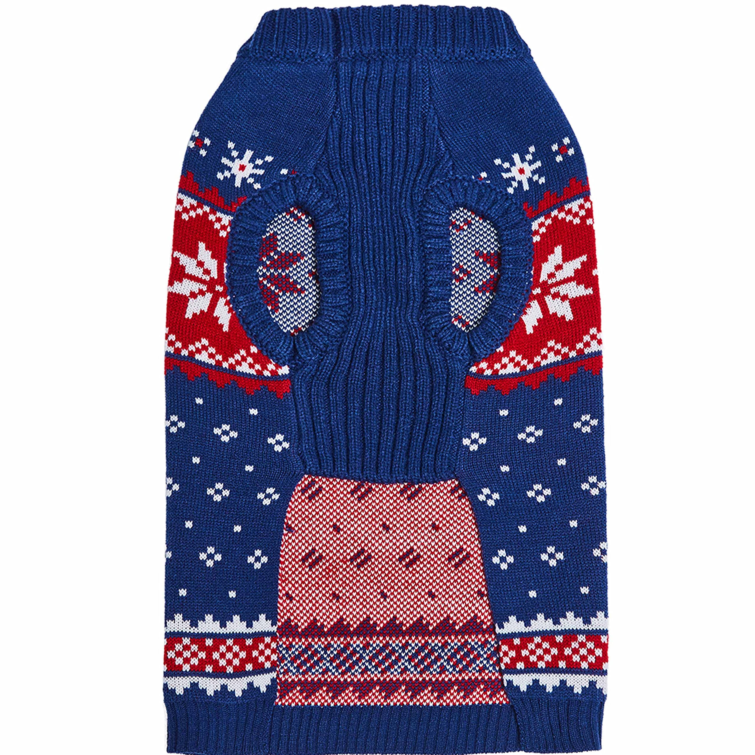 Blueberry Pet acrylic-knit dog sweater material detail for easy care