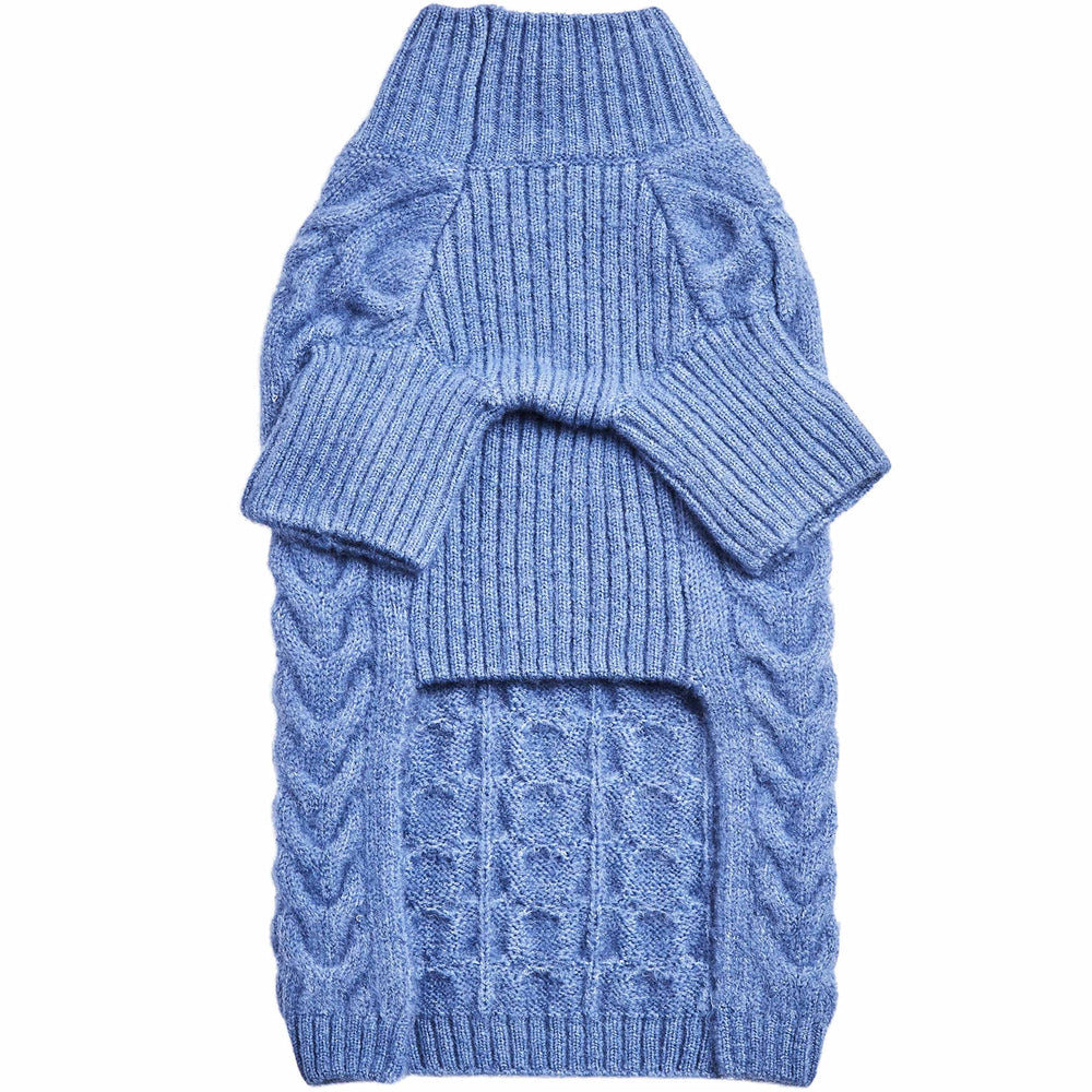 Blueberry Pet care-friendly knit, machine washable for quick cleanup.