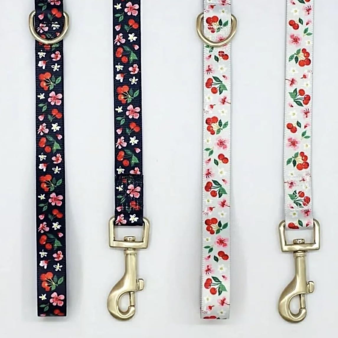 Blueberry Pet Cherry Garden Dog Leash easy-clean design eases maintenance after muddy outings.