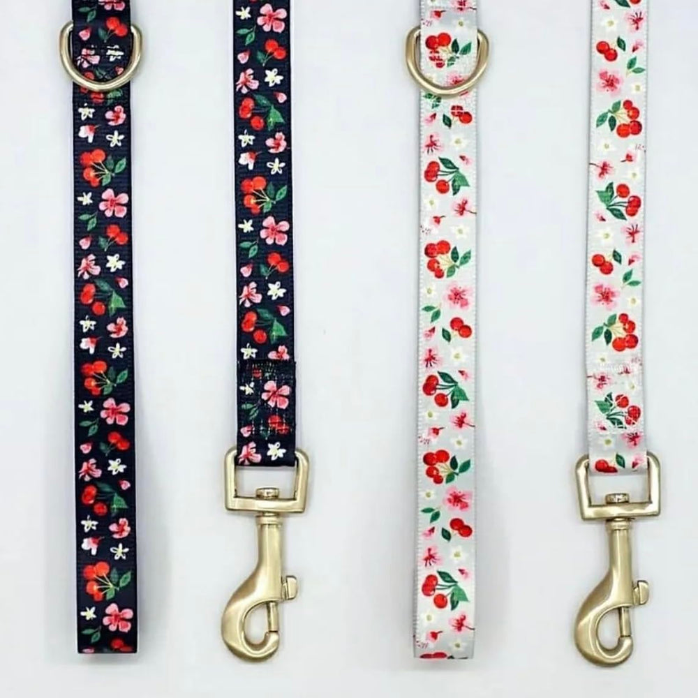 Blueberry Pet Cherry Garden Dog Leash easy-clean design eases maintenance after muddy outings.