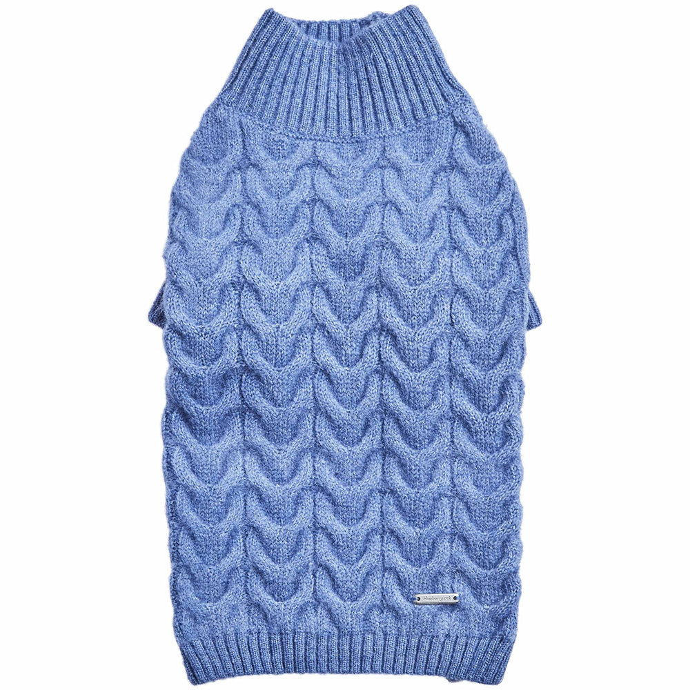 Blueberry Pet classic fuzzy-knit pullover front view for cozy year-round warmth.