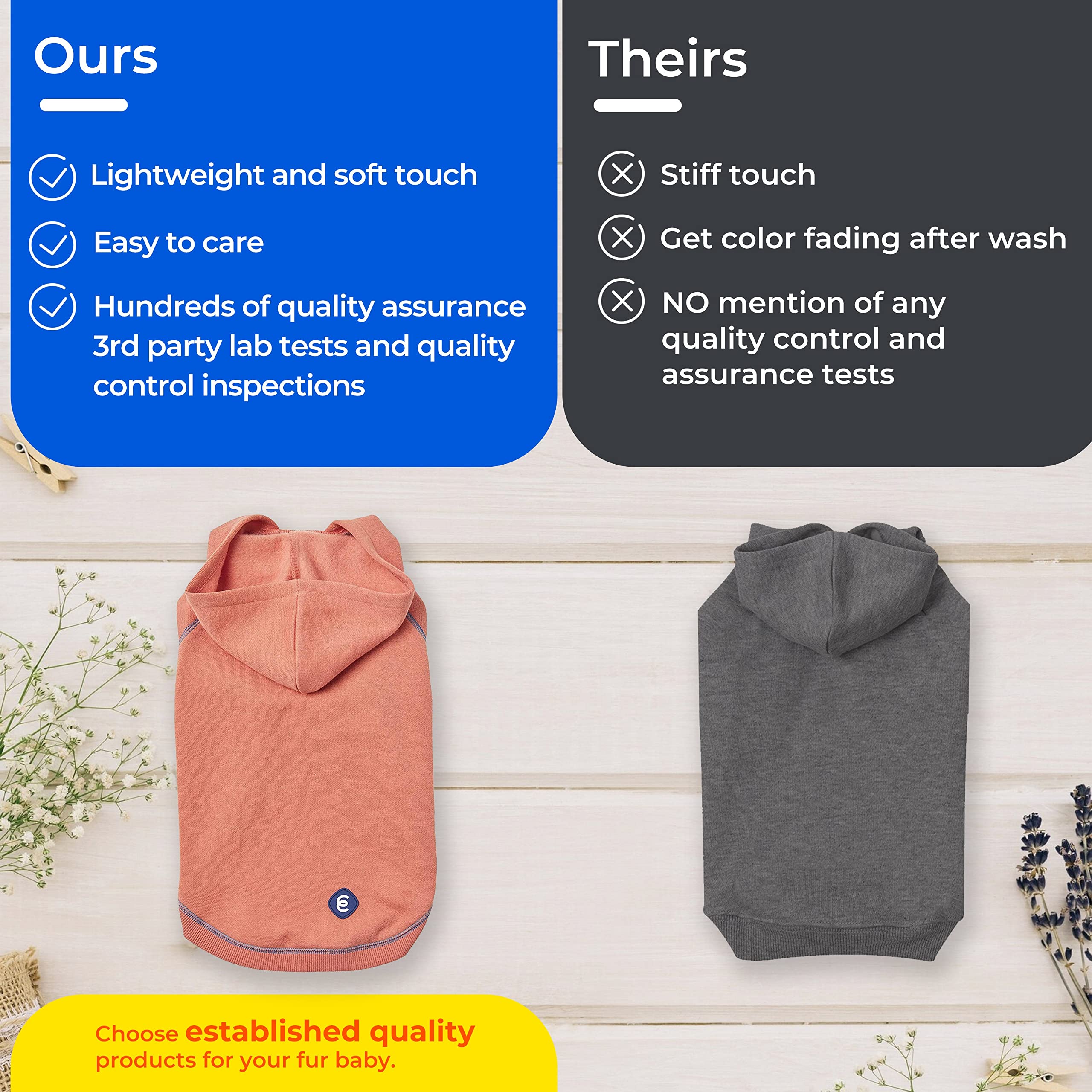 Blueberry Pet hoodie charcoal wearing dog demonstrates versatile weather protection
