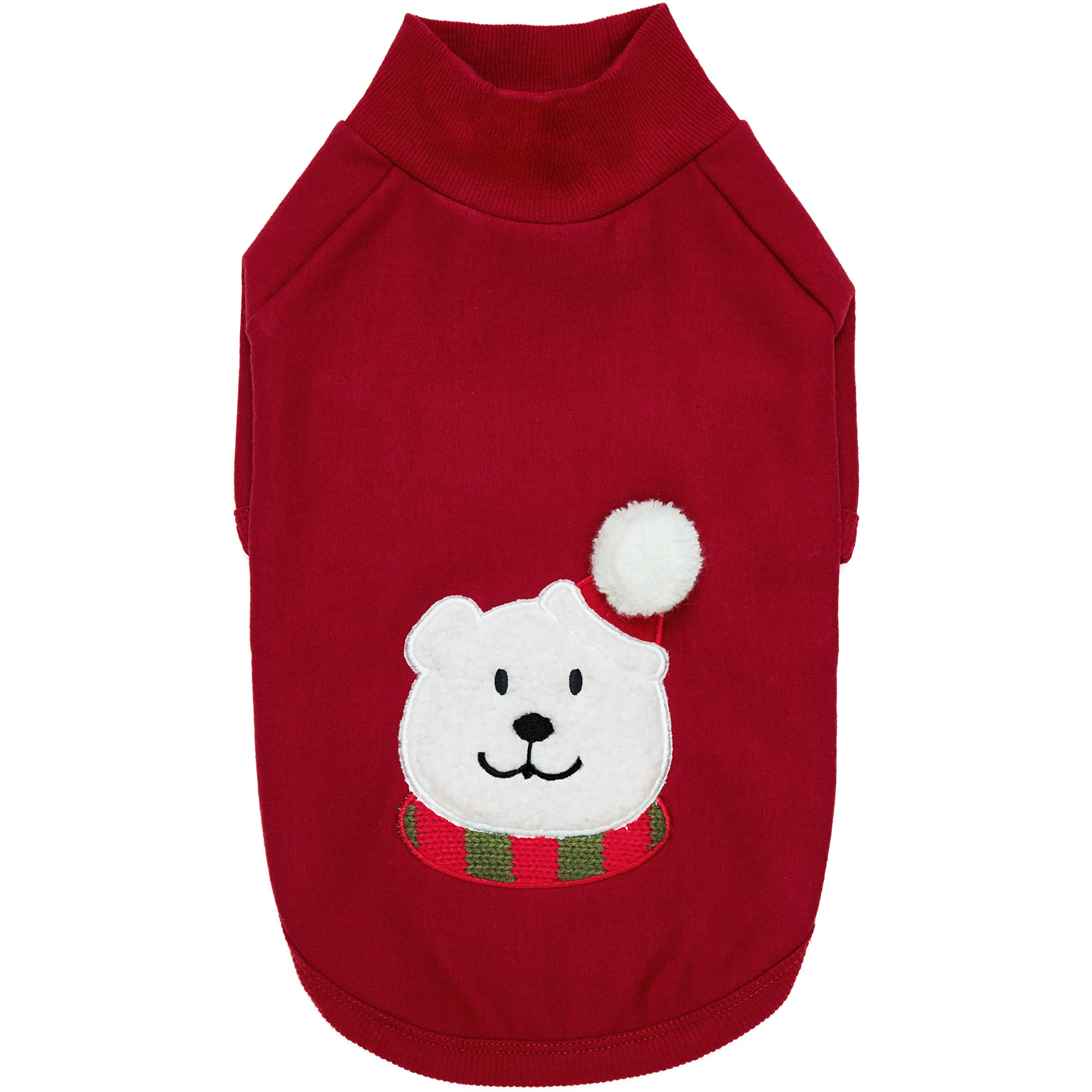 Blueberry Pet Merry Christmas pullover bear front highlights cozy holiday wear for large dogs.