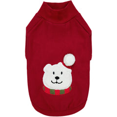 Blueberry Pet Merry Christmas pullover bear front highlights cozy holiday wear for large dogs.