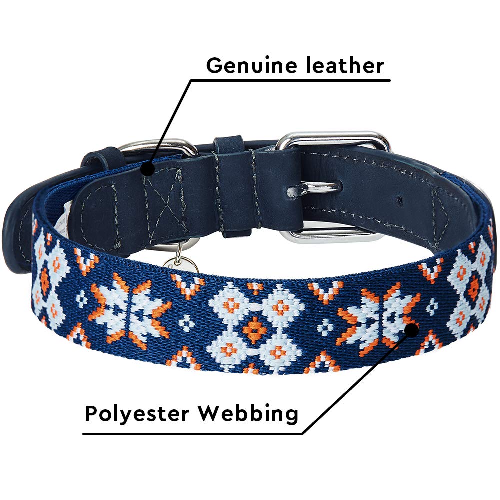 Blueberry Pet polyester webbing collar emphasizes flexible comfort on long adventures