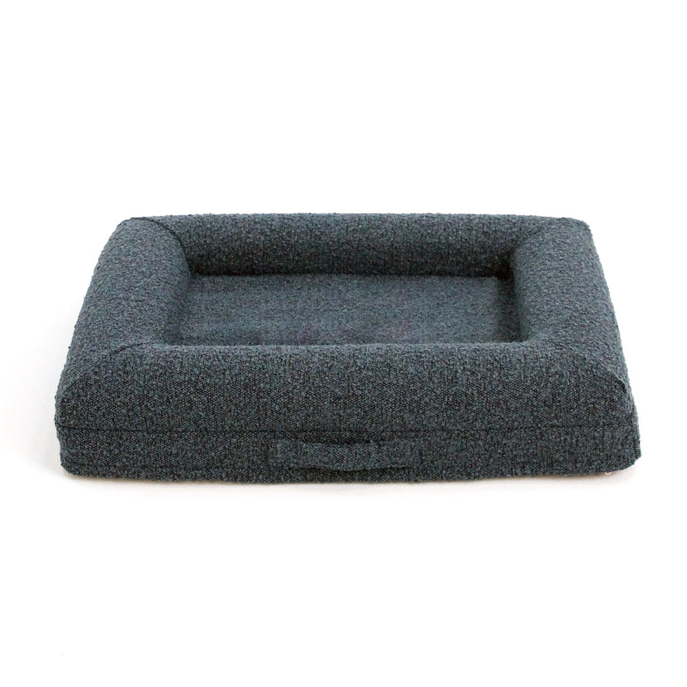 Bluewater Dog bolster side view demonstrates neck support during sleep