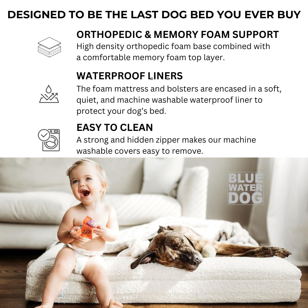 Bluewater Dog waterproof liner close-up shows protective barrier against accidents.
