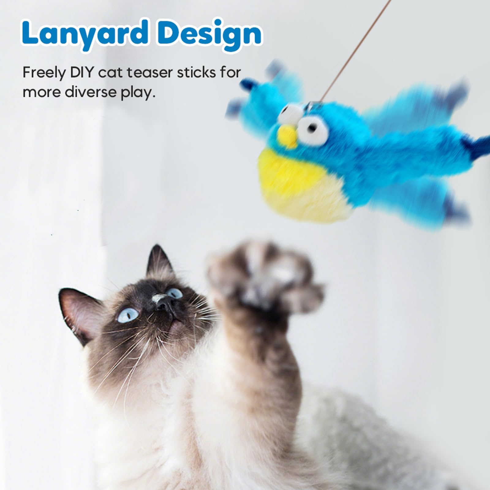 Blueypet bird cat toy hanging air play promotes indoor exercise and chase fun