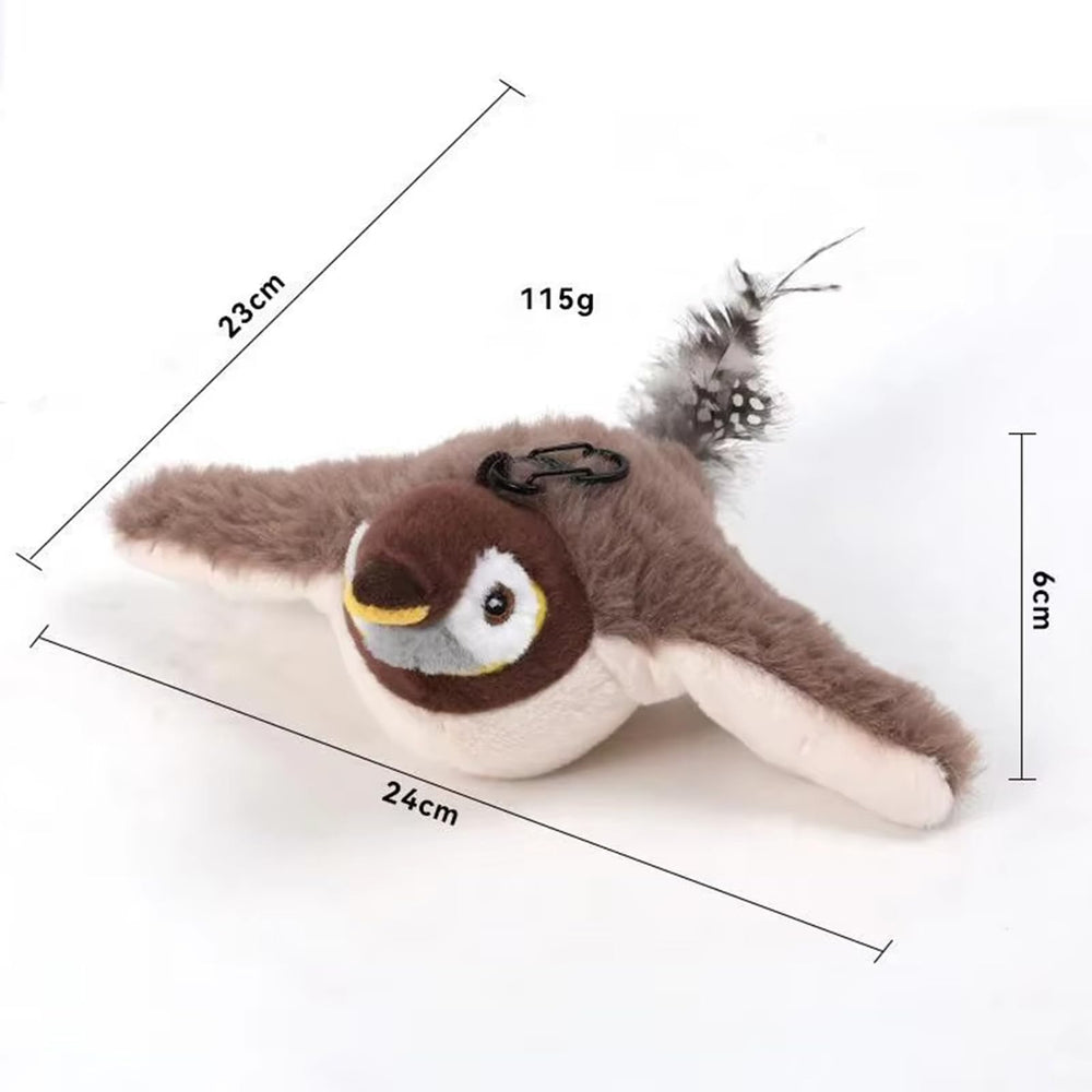 blueypet bird toy in action - kitten chase and entertainment at home.