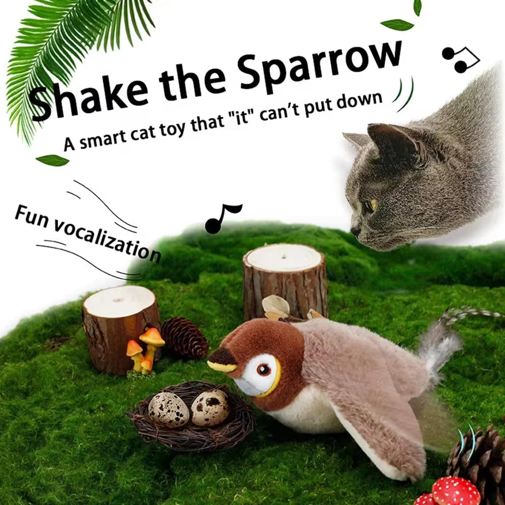 blueypet cat playtime with bird toy sparks curiosity and physical activity.