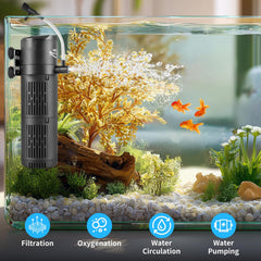 BlueYu filter with wave-maker shows strong water movement for circulation