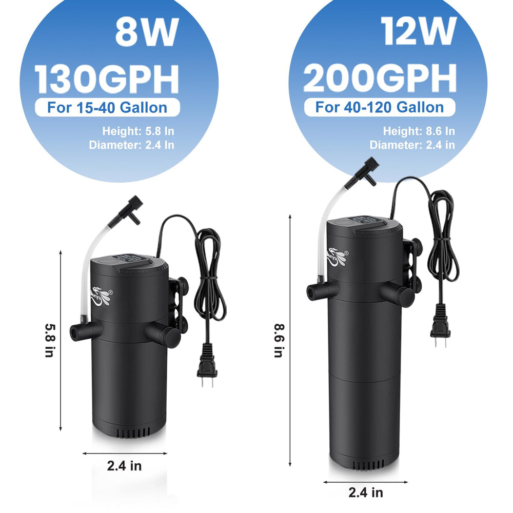 BlueYu bomba de aire sumergible de 12W flujo estable
