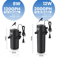 BlueYu bomba de aire sumergible de 12W flujo estable