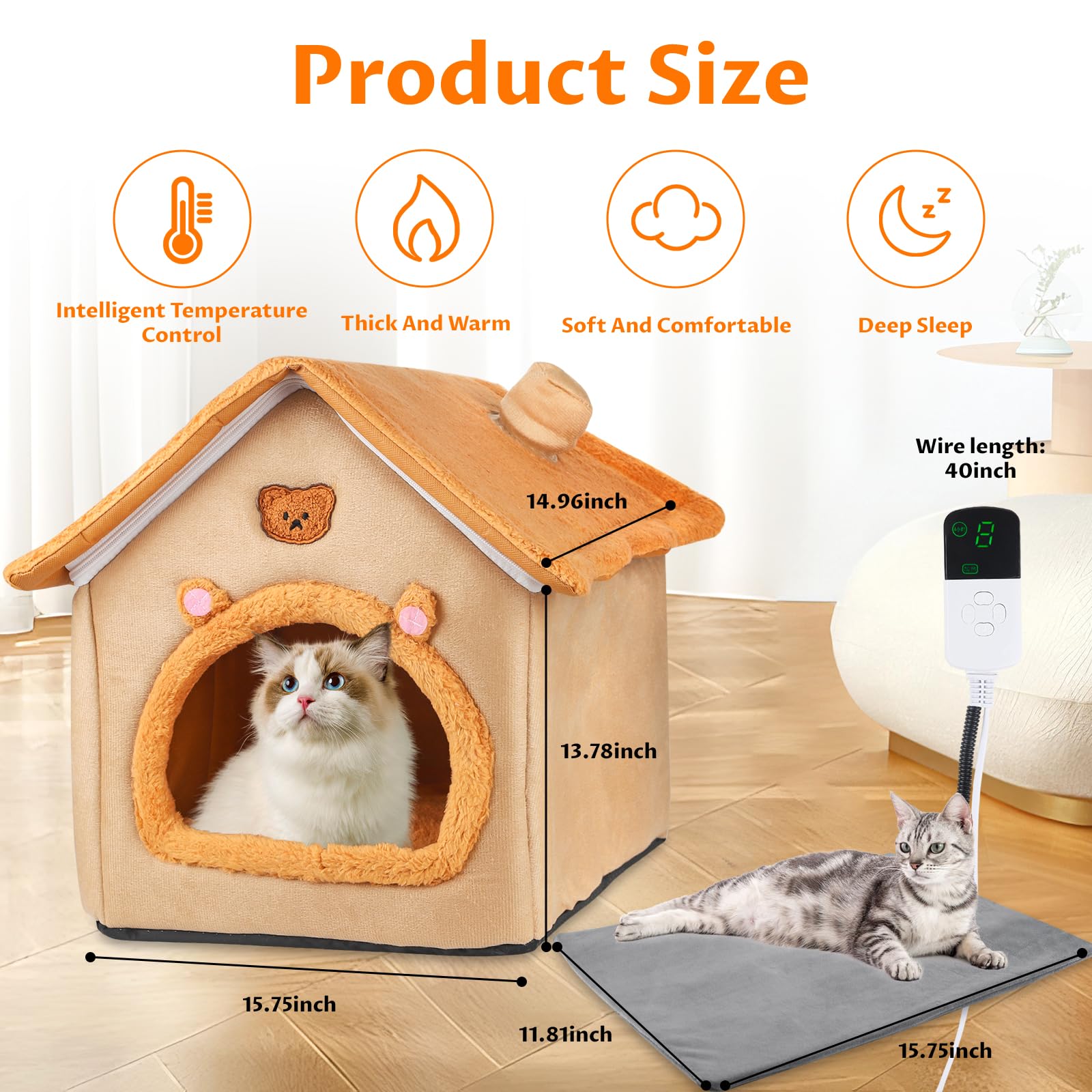 BluGun 9-speed heating pad control panel demonstrates adjustable warmth for all-day comfort