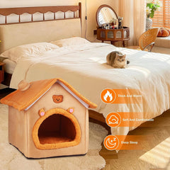 BluGun cat house orange non-slip bottom keeps it stable on floors.
