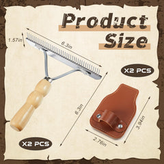 Blulu mini fluffer belt clip enables hands-free grooming.