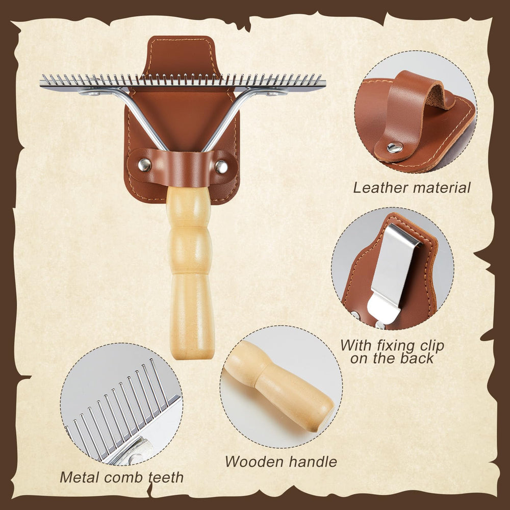 Blulu silver livestock show comb for precise, safe grooming.
