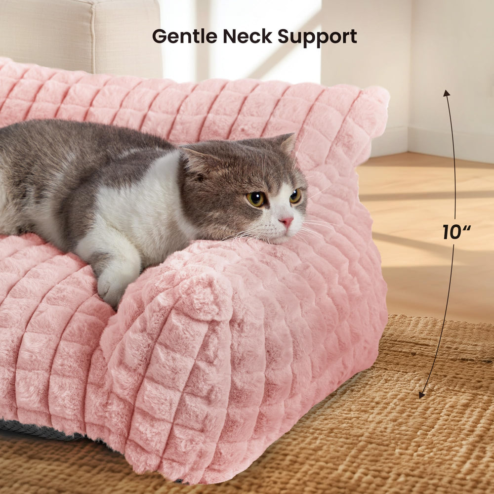 blunique cat bed 3d-diamond-pattern stylish plush fur