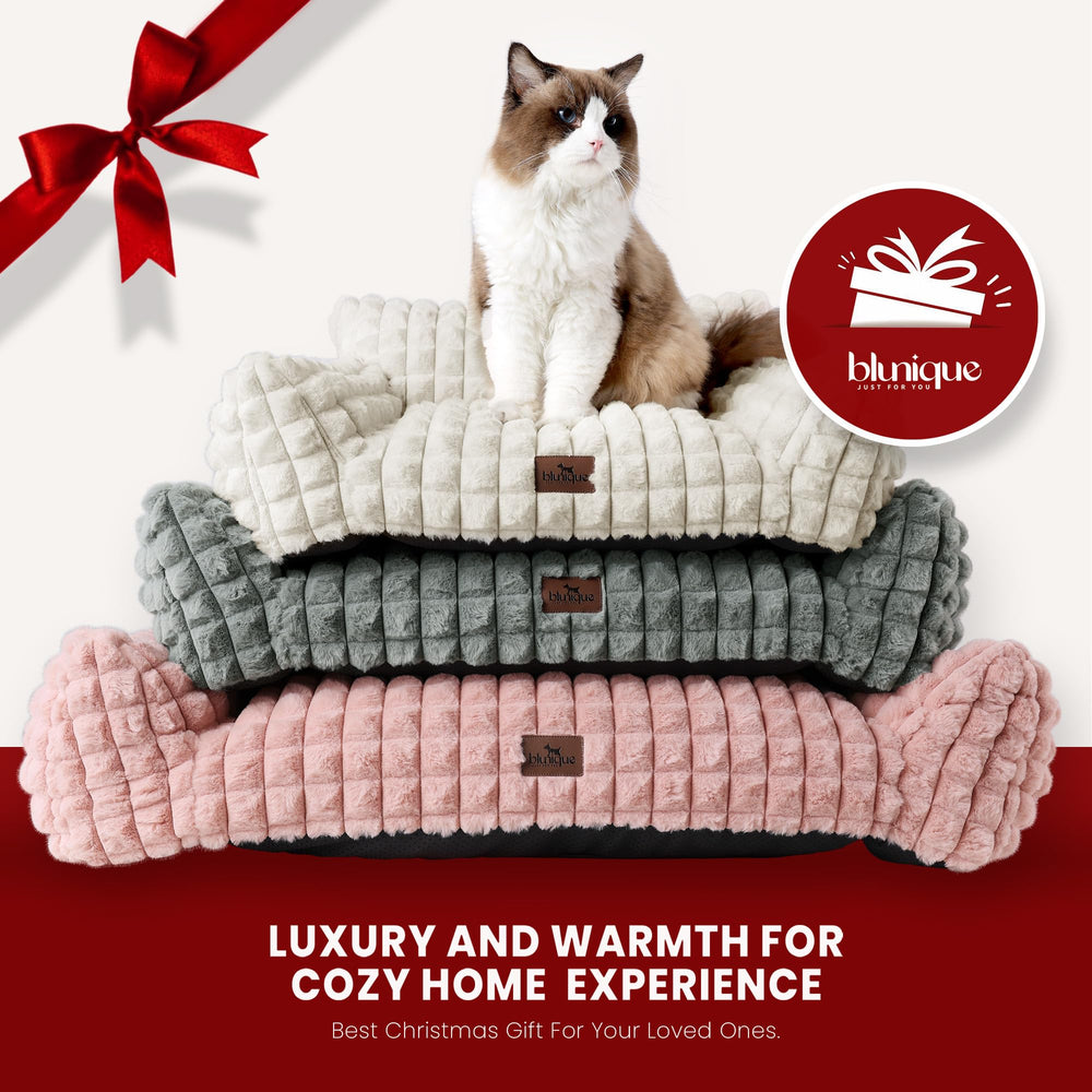 blunique cat bed 3d diamond pattern adds stylish texture to any room.