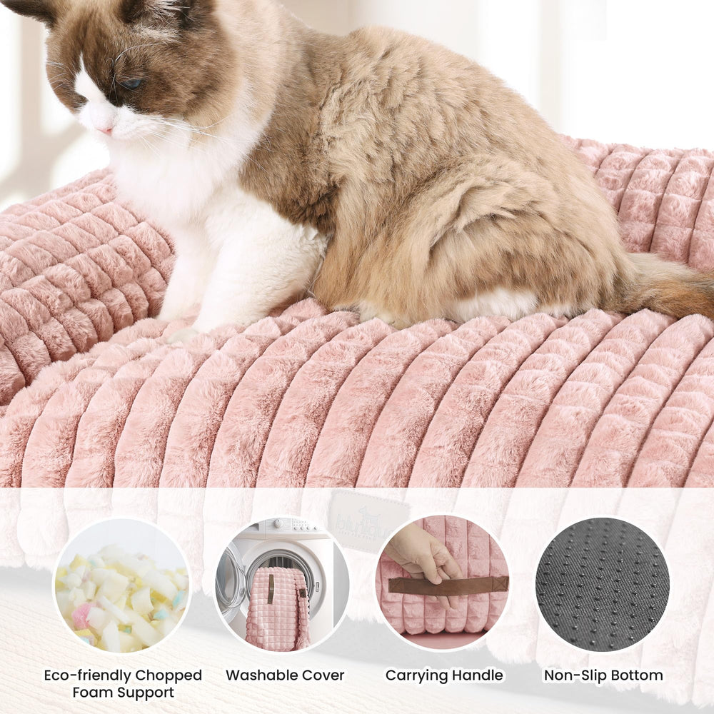 blunique cat bed non-slip-bottom keeps bed stable