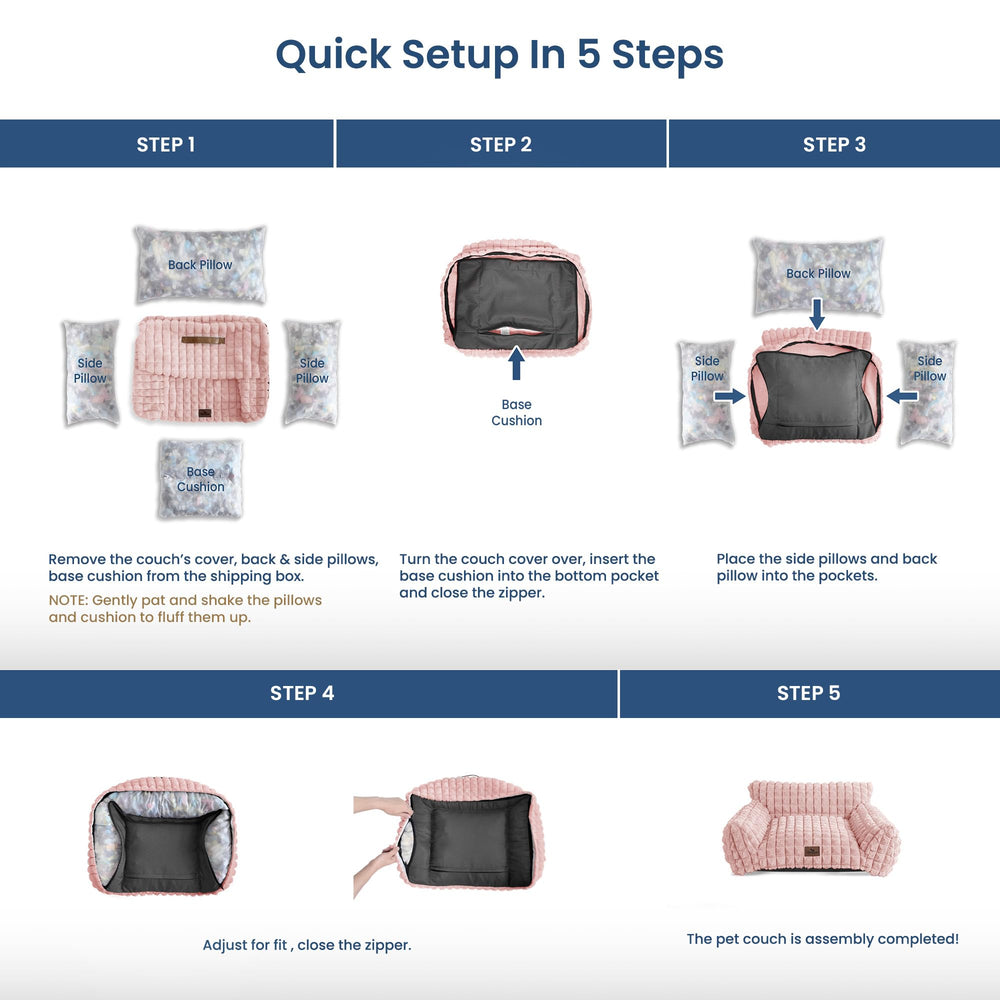 blunique cat bed premium-mixed-filling balanced support and softness