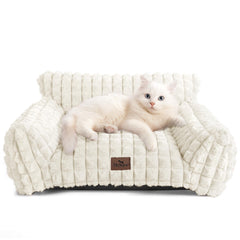 blunique cat bed soft faux rabbit fur closeup for luxurious comfort.