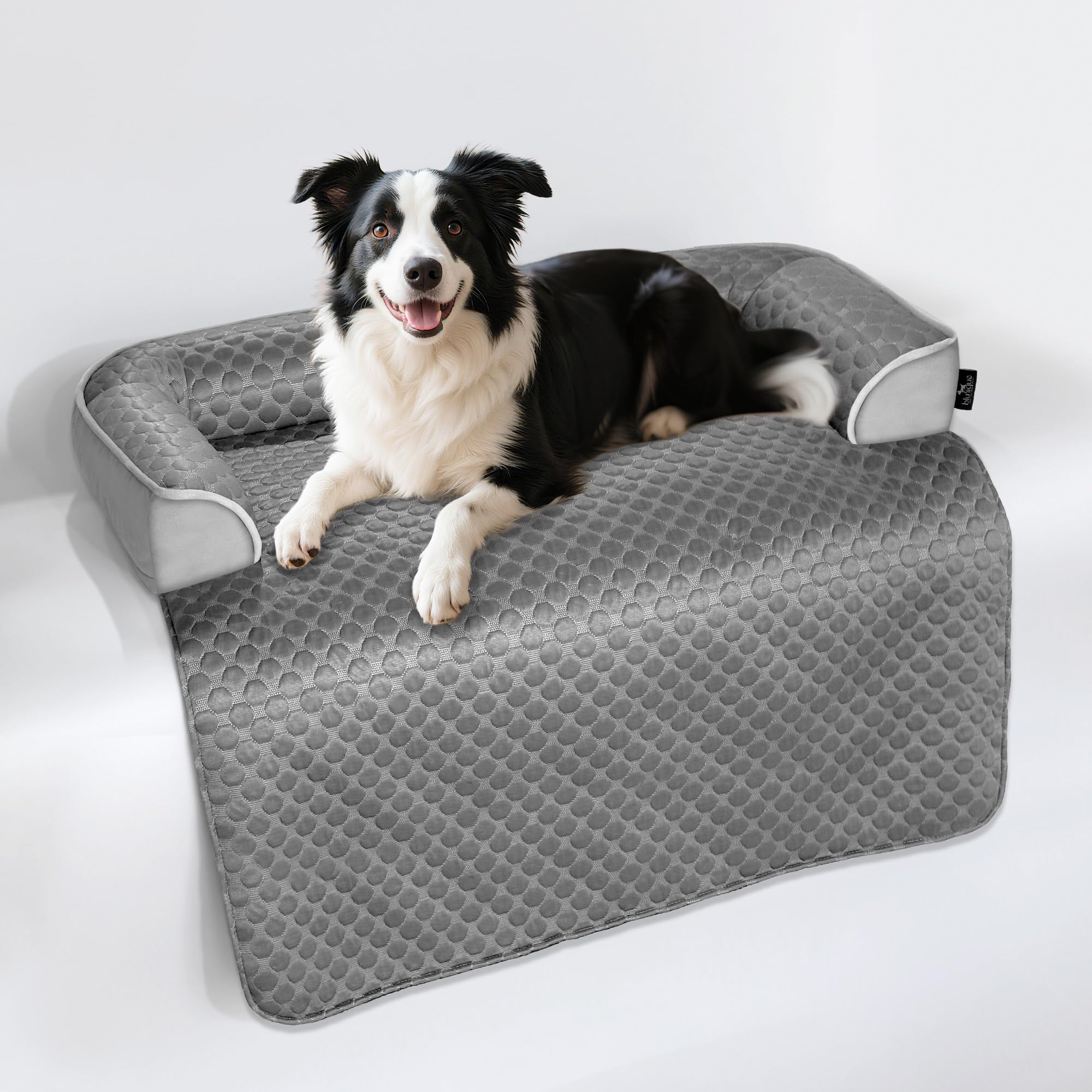 blunique large cooling dog bed 41x37 top view shows cooling surface for comfort