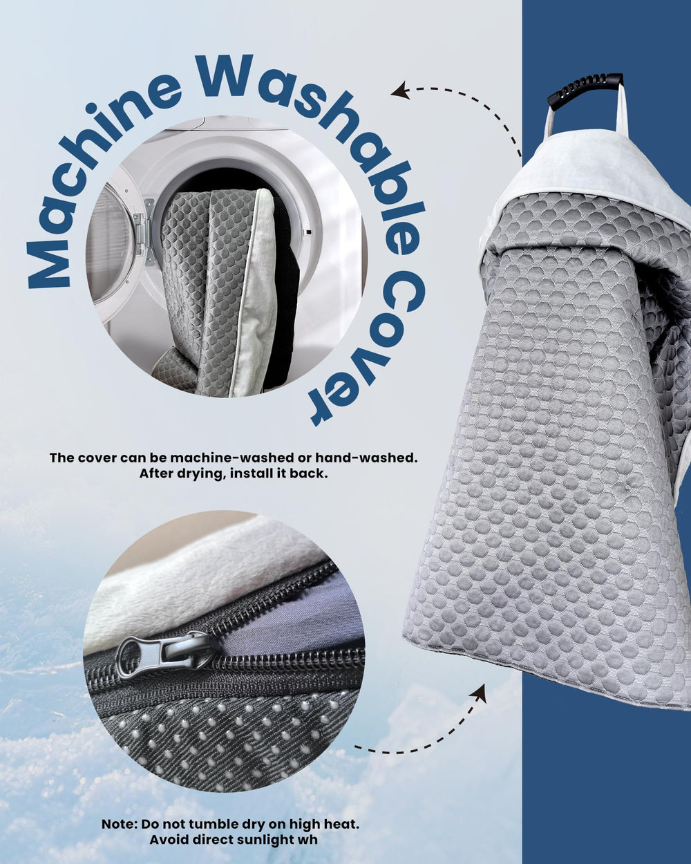blunique machine-washable design makes cleanup easy after muddy excursions