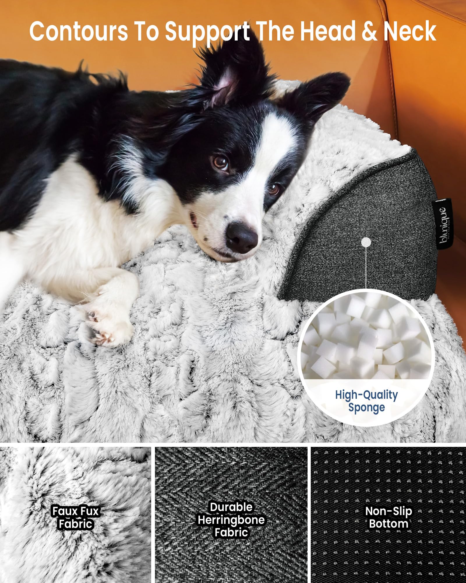 blunique portable dog bed with handle for travel and car trips