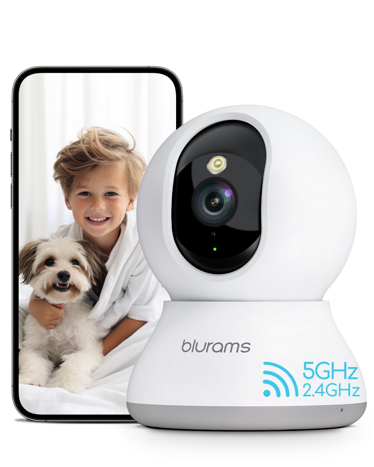 Blurams Pet Camera 2K PTZ provides full room coverage for easy monitoring.
