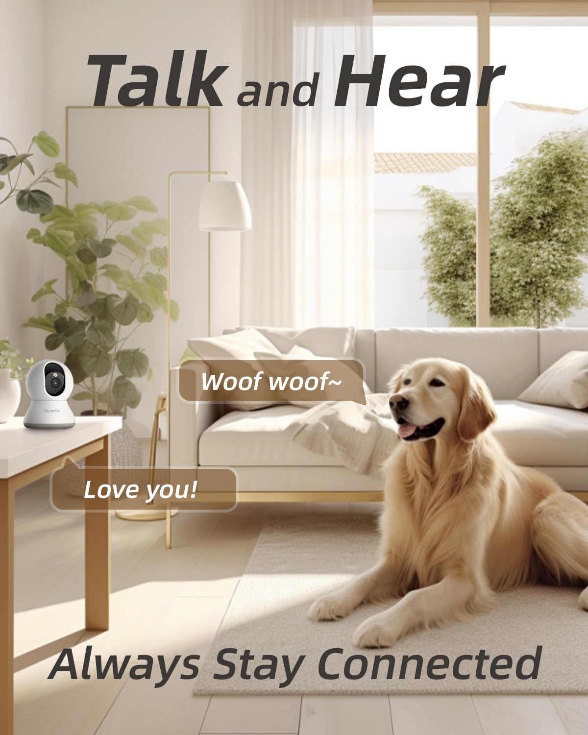 Blurams Pet Camera 2K Storage Options allows local or cloud backups.