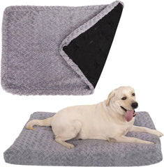 BLVOTKRO faux fur dog bed cover gray rose velvet shows luxurious comfort for pets
