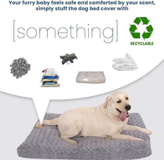 BLVOTKRO faux fur dog bed cover removable edge demonstrates easy cleaning access