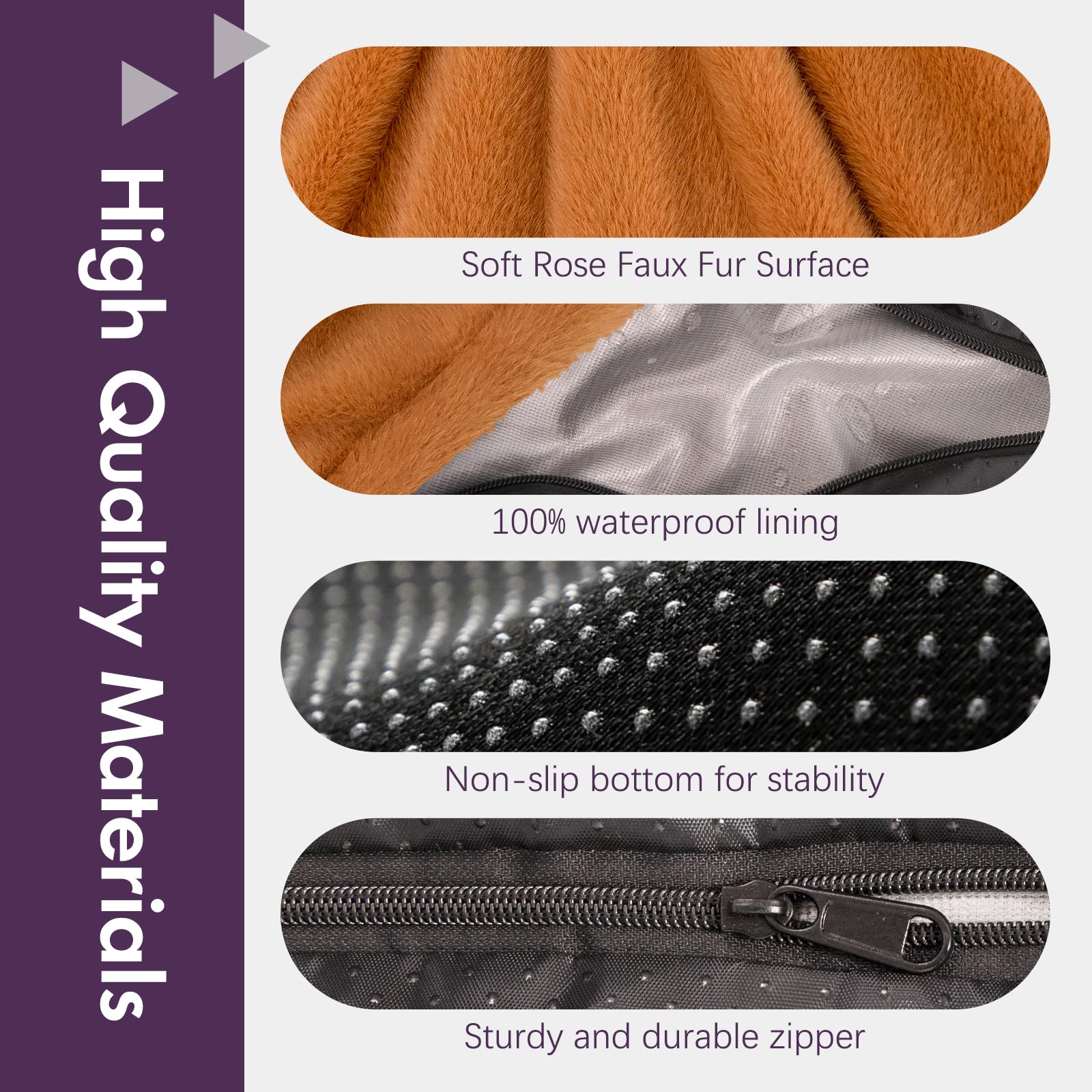 BLVOTKRO dog bed cover close-up fabric demonstrates machine-washable convenience.