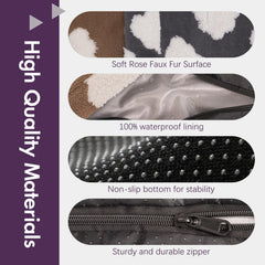 BLVOTKRO removable-washable dog bed cover closeup demonstrates easy cleaning.