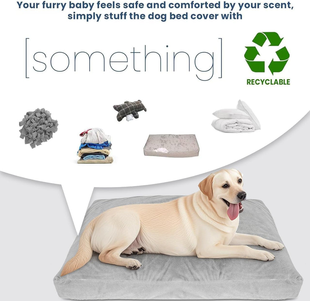 BLVOTKRO dog bed cover with waterproof interior protects foam from accidents.