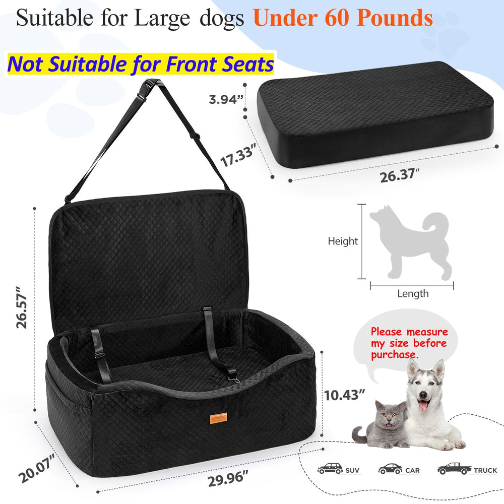 BLVRYVIO dog seat with velvet cover offers luxurious comfort and cozy companion space
