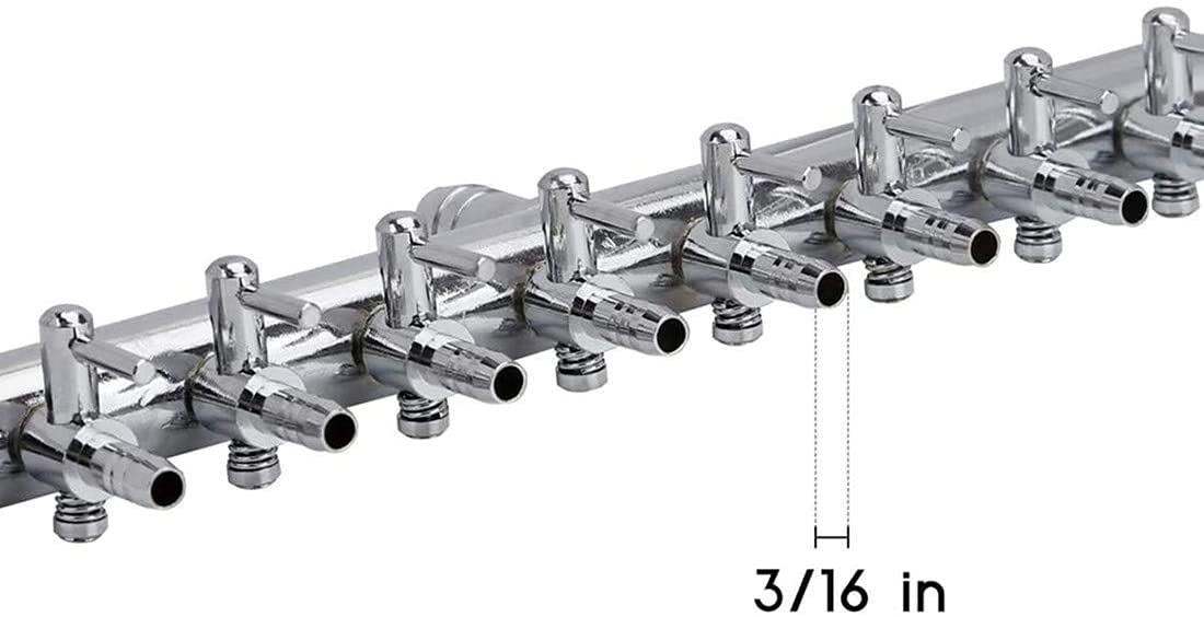 Bnafes inline manifold for aquarium airflow with multiple outlets for customizable oxygen distribution