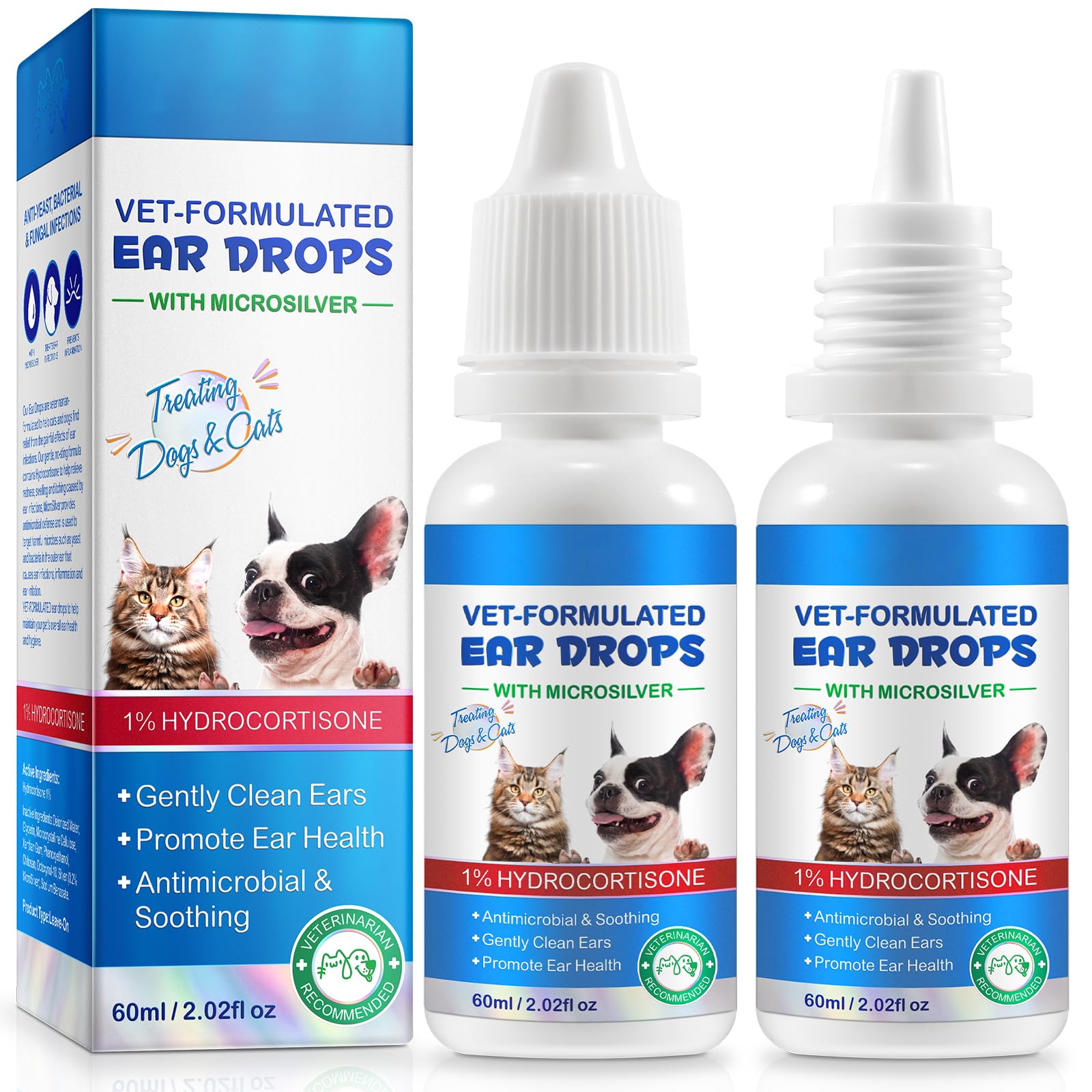 bnHUlMXw ear infection drops 2pack bottle shown for pet ear care