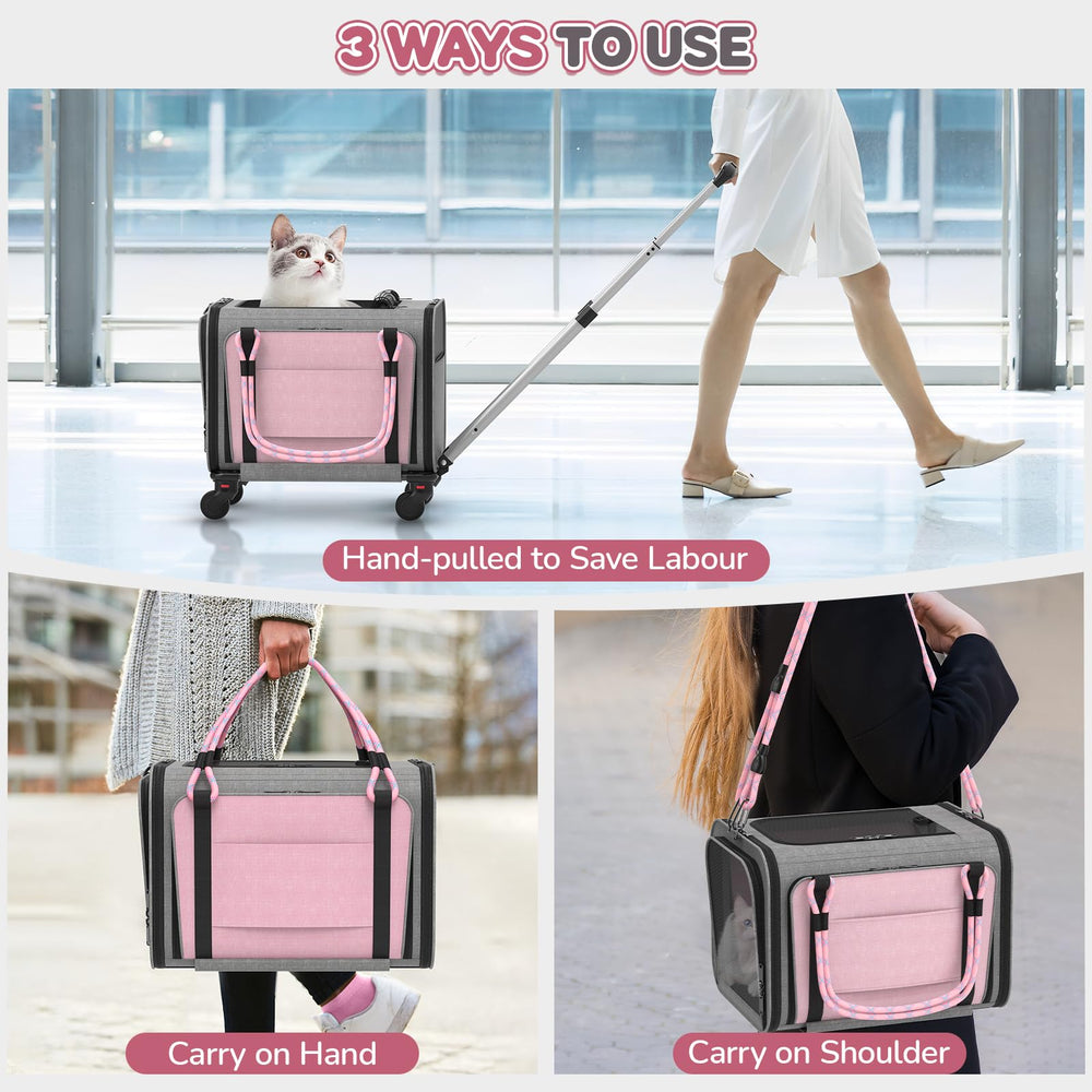 BNISE removable fleece pad keeps pets cozy during flights and road trips