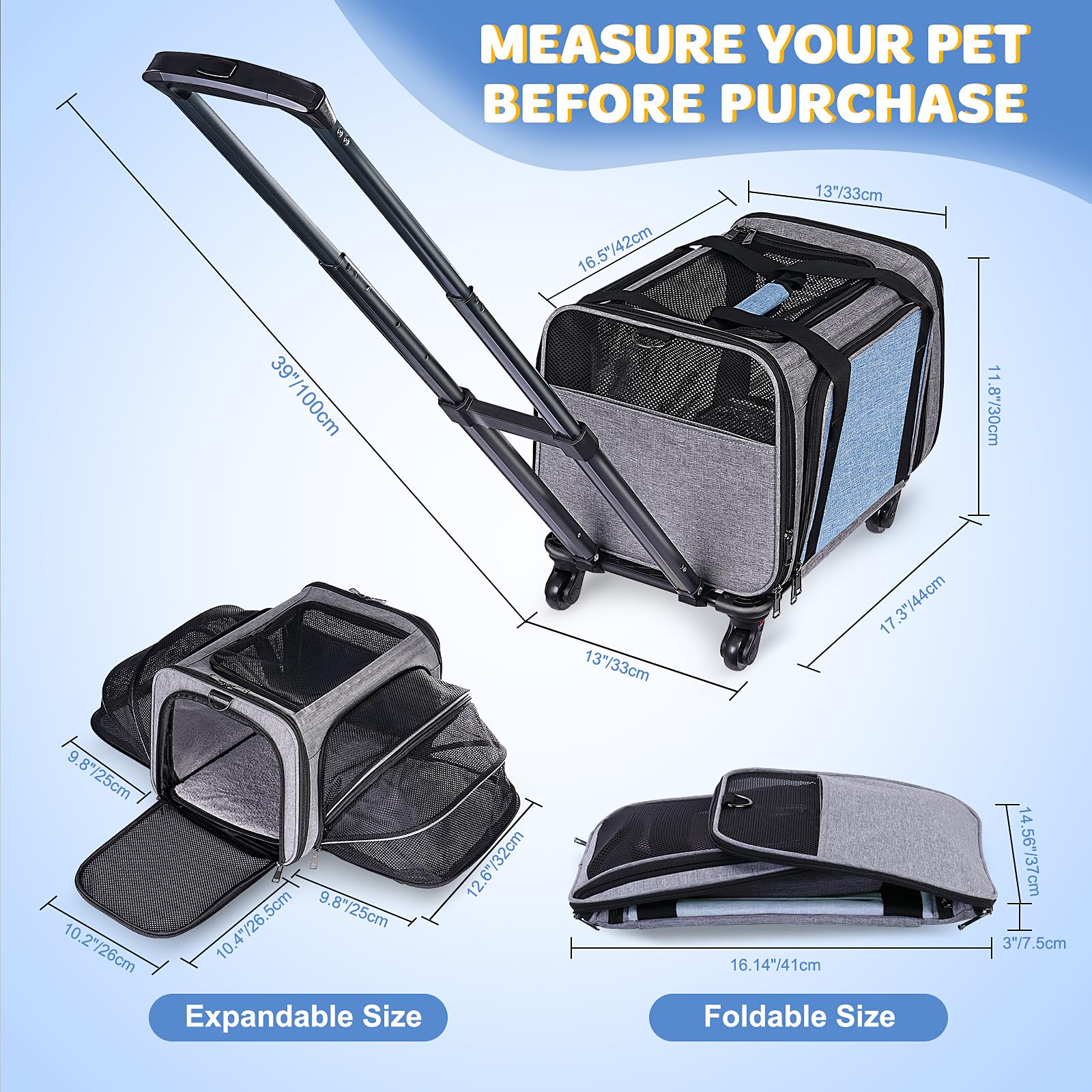 BNISE retractable handle demonstrates easy maneuvering in terminals.
