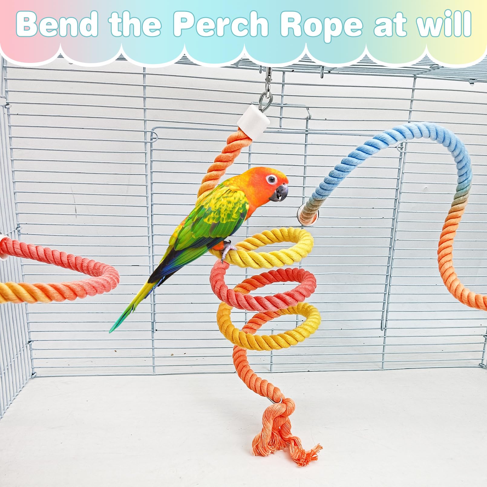 BNOSDM 3Pcs cage-enrichment view shows sturdy configuration for climbing and resting