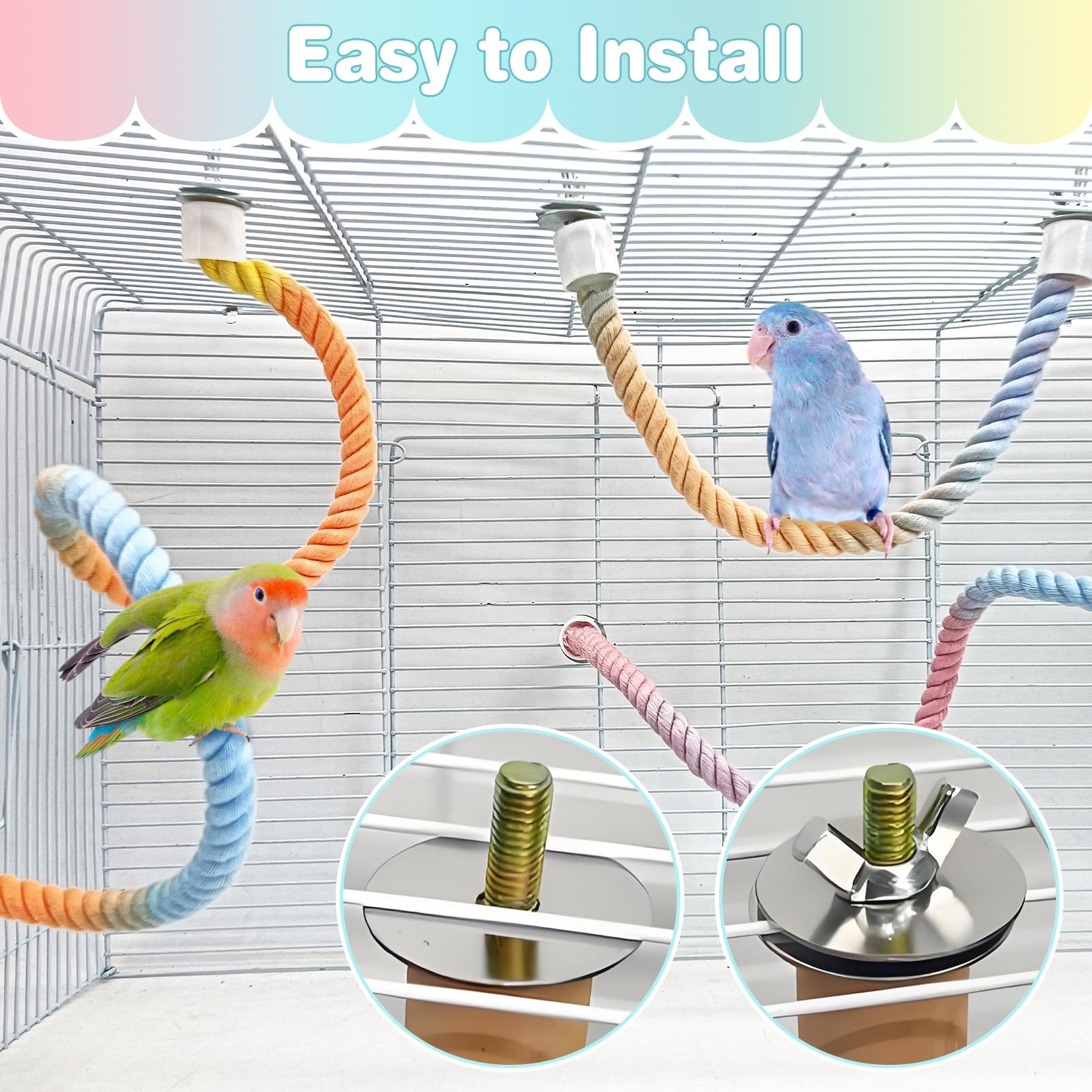 BNOSDM 3Pcs small-bird-use shows lengths for parakeets and budgies