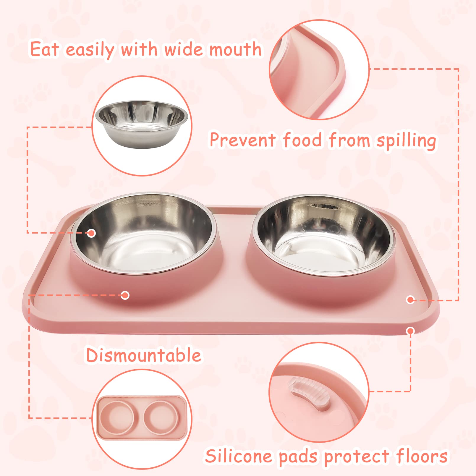 BNOSDM small-pet feeding setup shows compact, space-saving design for kittens and small dogs